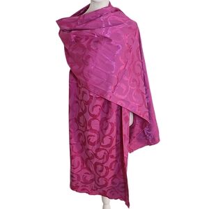 Elohim Creations Pink Wrap with Pleated Ends and Subtle Sheen NWT